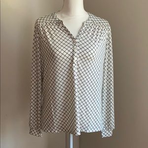 White and black blouse